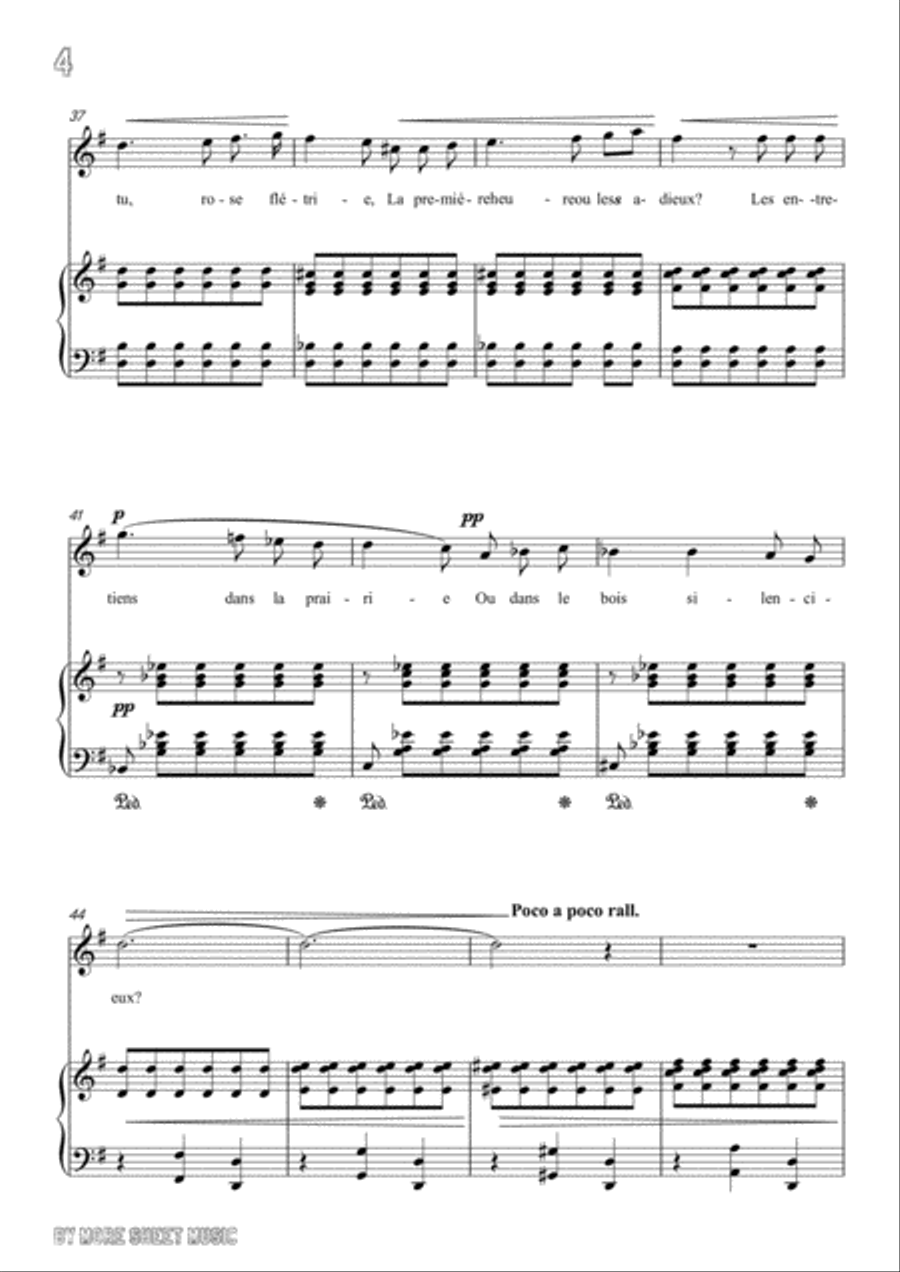 Viardot-Fleur desséchée in G Major,for Voice and Piano
