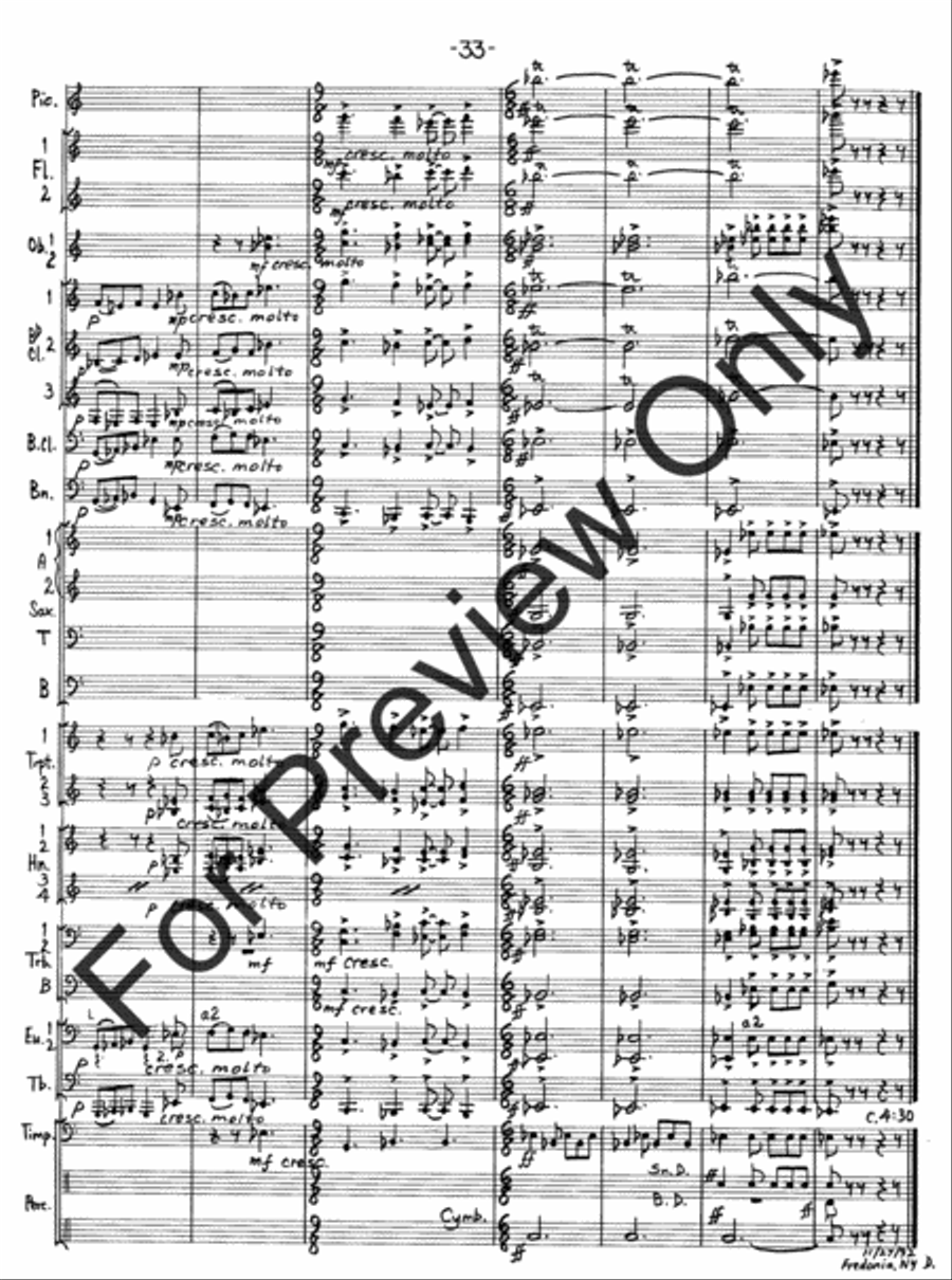 Hallelujah Fantasy Concert Band scores gallery preview page 36