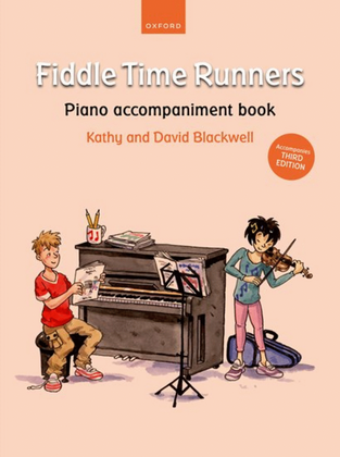 Book cover for Fiddle Time Runners Piano accompaniment book (for Third Edition)