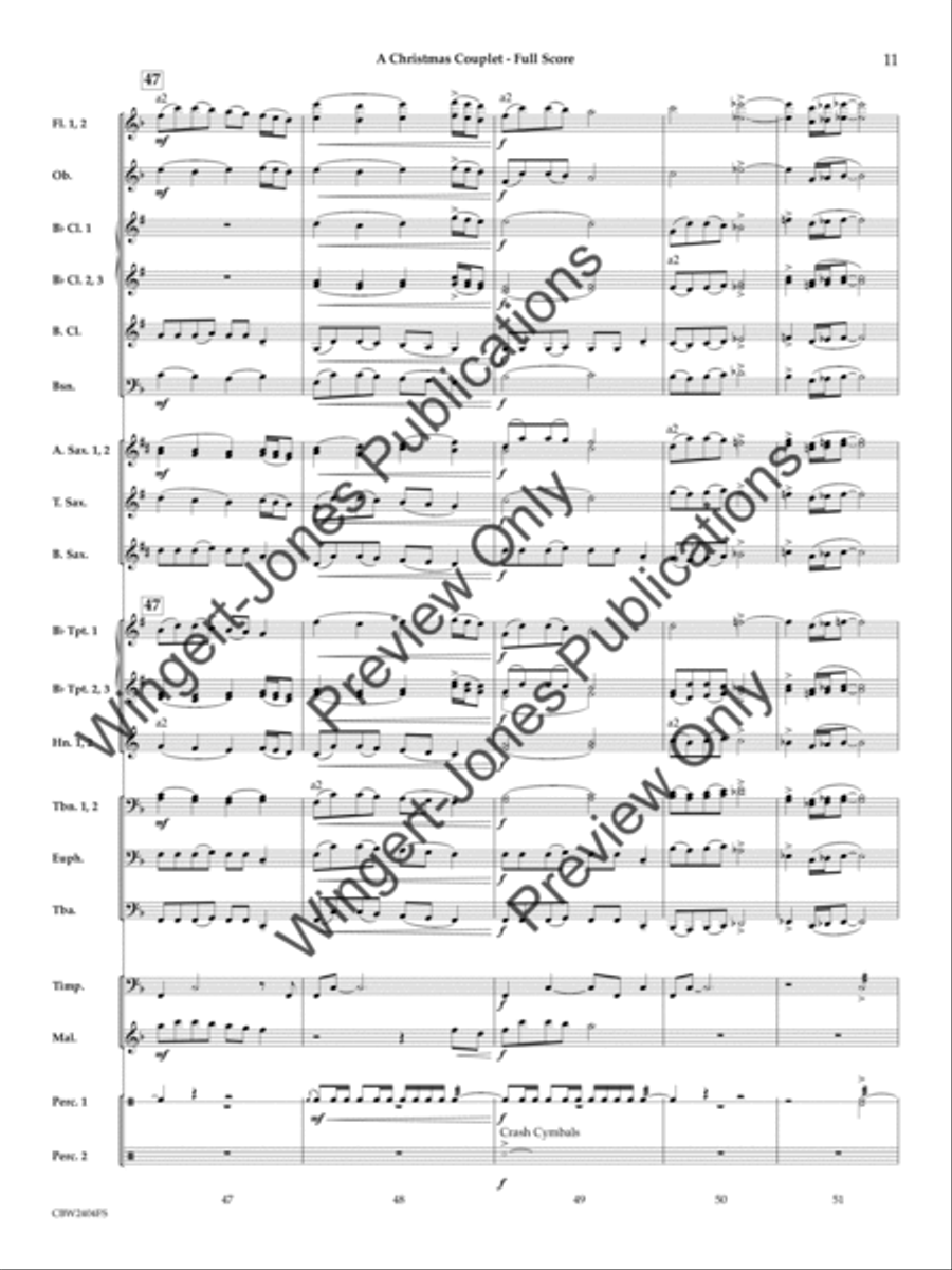 A Christmas Couplet A Christmas Couplet Concert Band scores gallery preview page 12