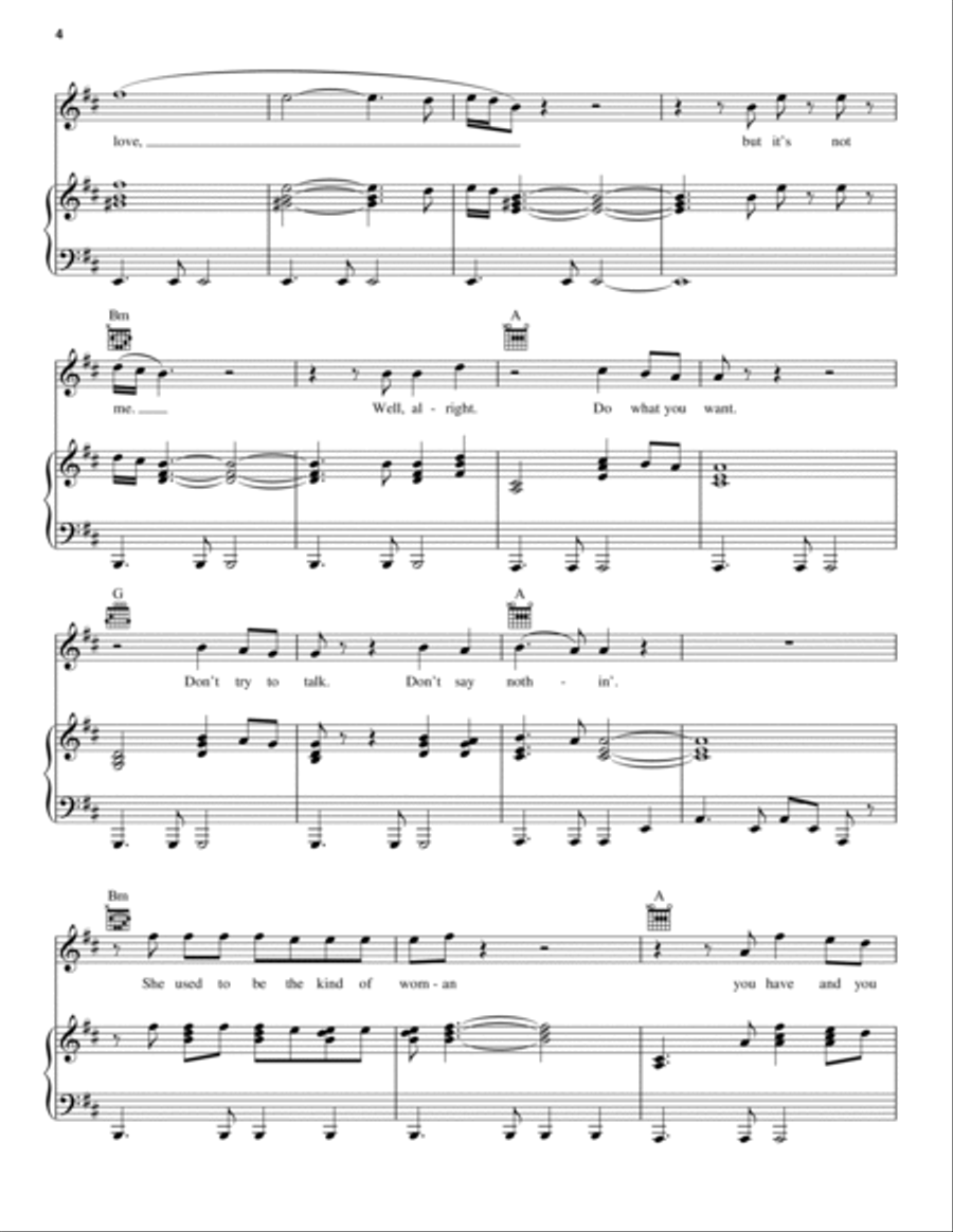 A Woman In Love: It's Not Me Piano, Vocal, Guitar scores gallery preview page 4
