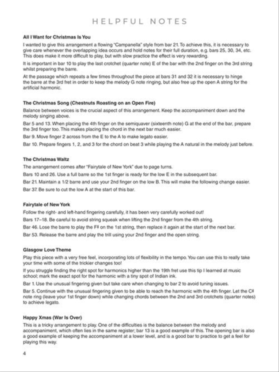 Christmas Songs for Solo Classical Guitar Acoustic Guitar scores gallery preview page 5
