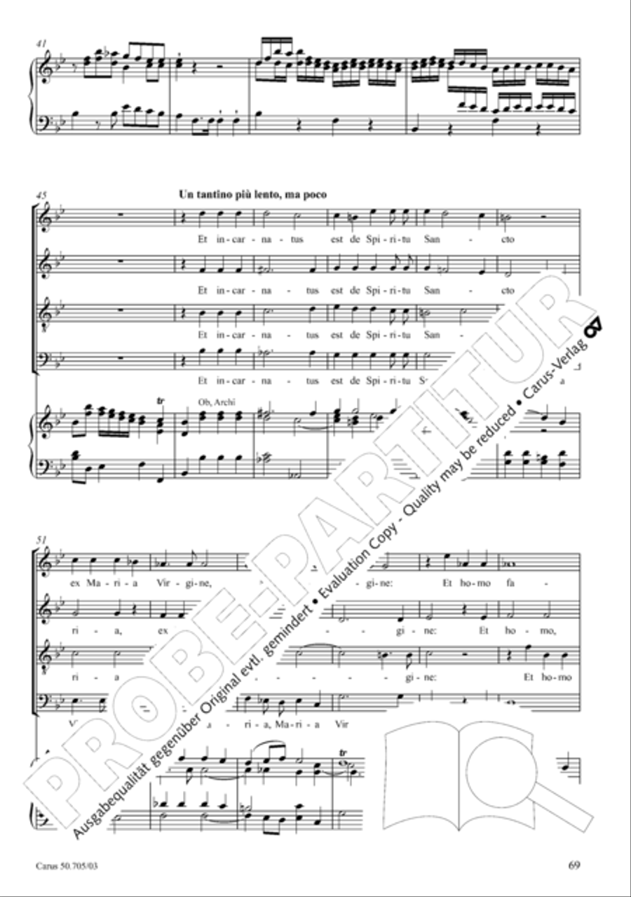 Missa in g. Hasse-Werkausgabe IV/3 4-Part scores gallery preview page 78