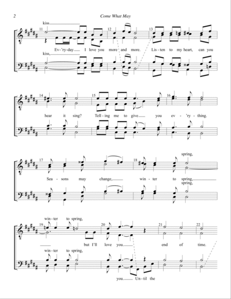 Come What May (from Moulin Rouge) (arr. Kevin Keller) TTBB scores gallery preview page 2