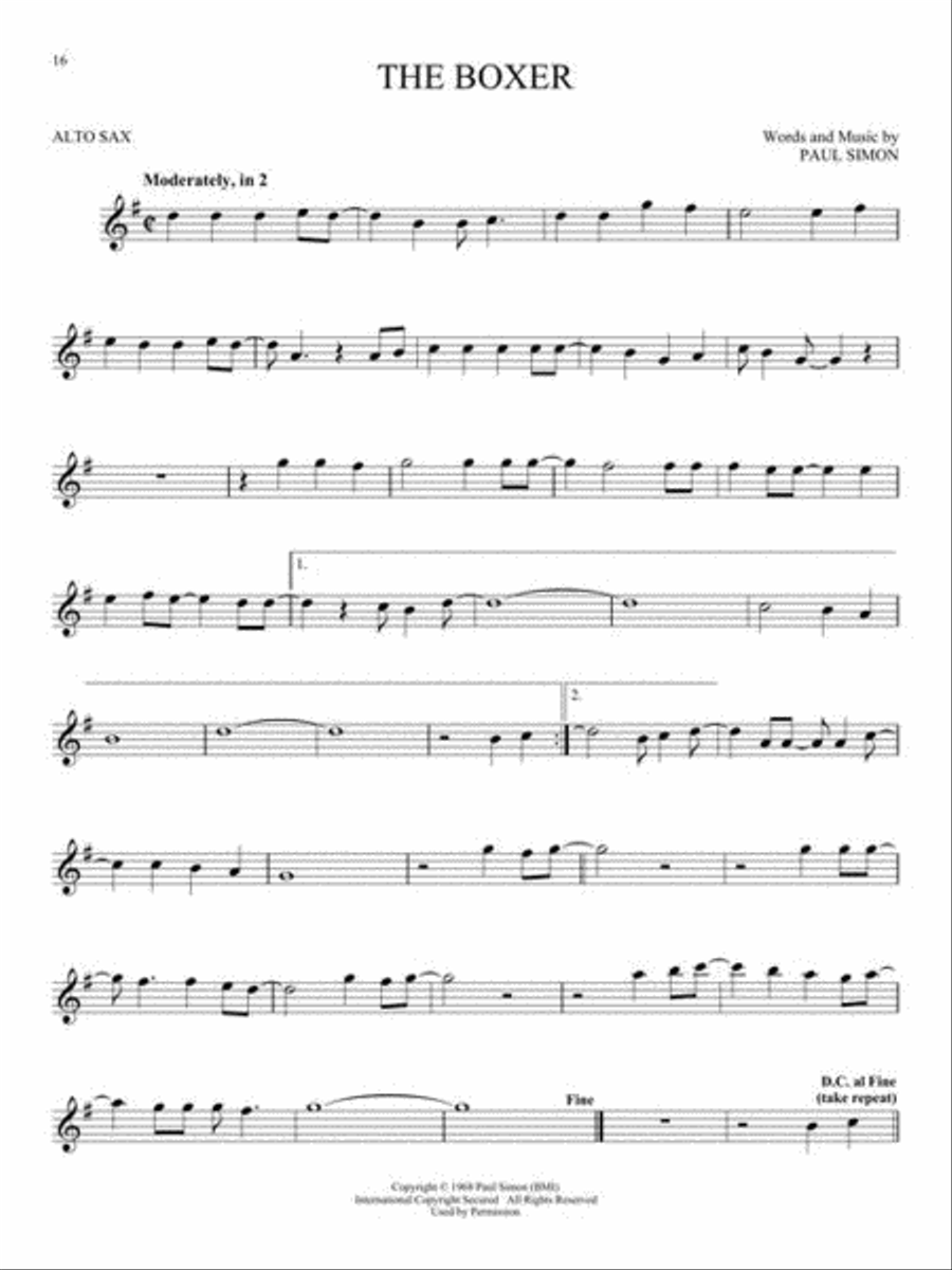 101 Most Beautiful Songs Alto Saxophone scores gallery preview page 7