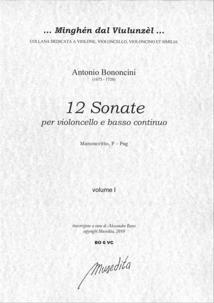 12 Sonate (Ms, F-Psg) Cello Solo scores gallery preview page 1