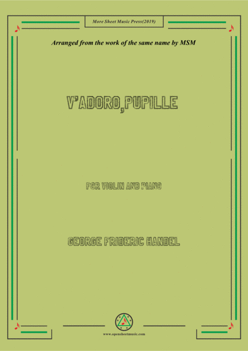 Handel-V'adoro,pupille,for Violin and Piano image number null