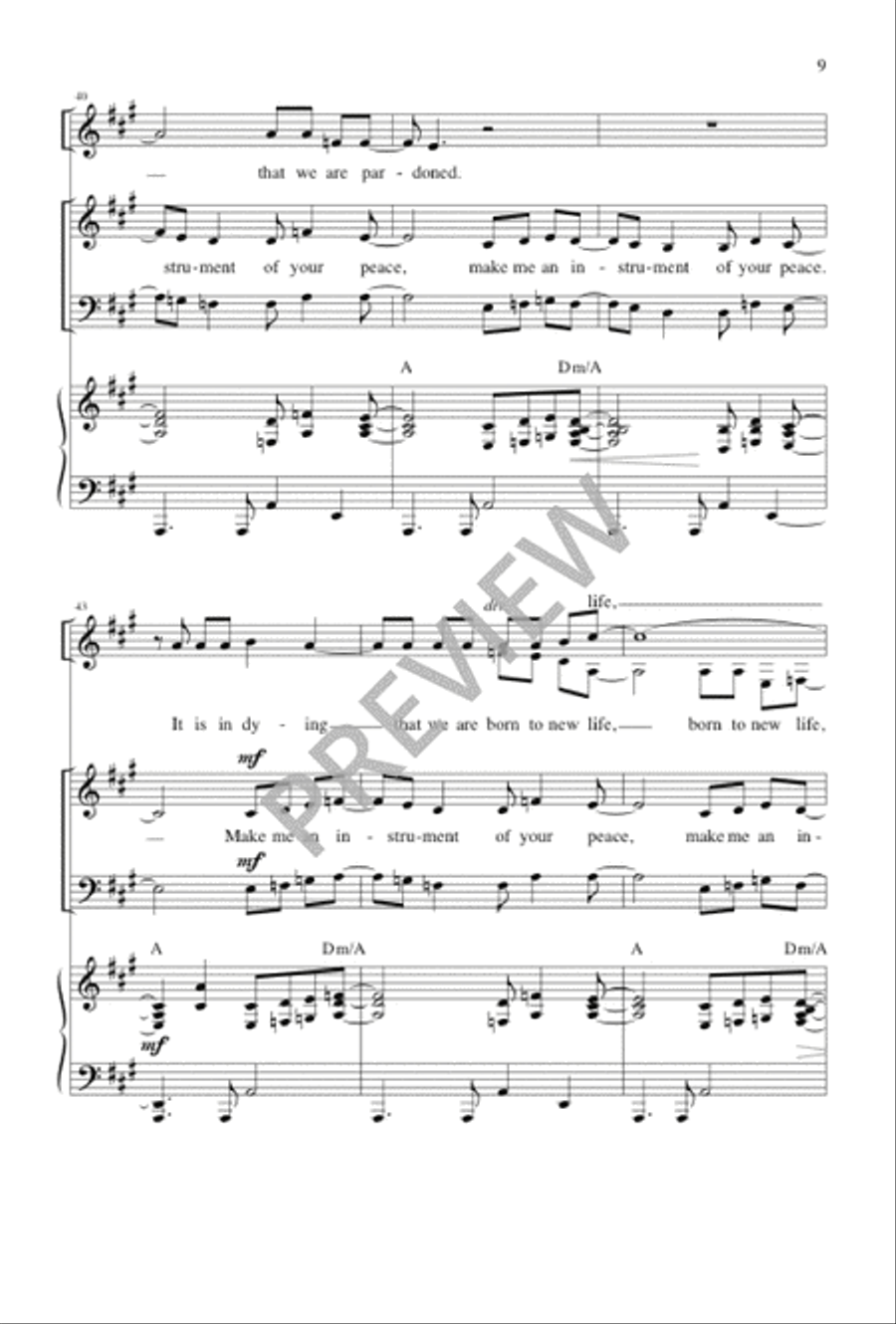 Make Me an Instrument of Your Peace 2-Part scores gallery preview page 9