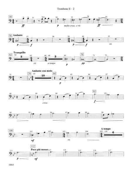 An American Rhapsody: 2nd Trombone by Richard Meyer Full Orchestra - Digital Sheet Music