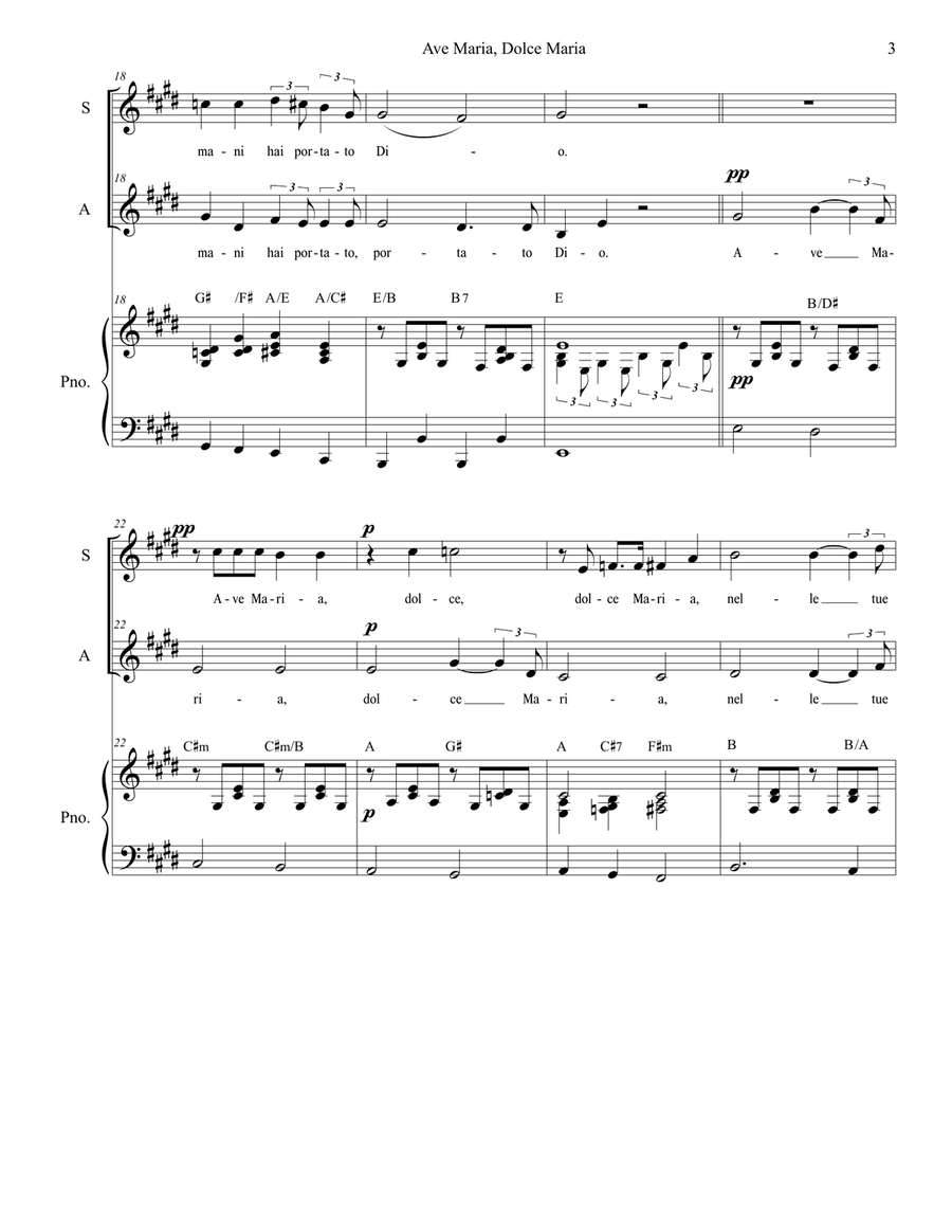 Ave Maria, Dolce Maria Ave Maria, Dolce Maria SA scores gallery preview page 3