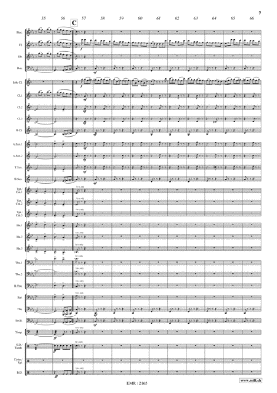 Grande Tarantella Concert Band scores gallery preview page 8