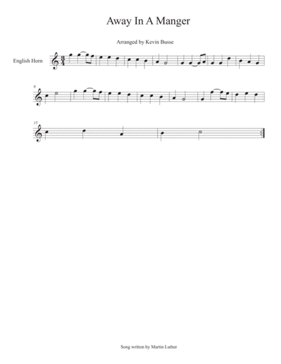 Away In A Manger - English Horn image number null