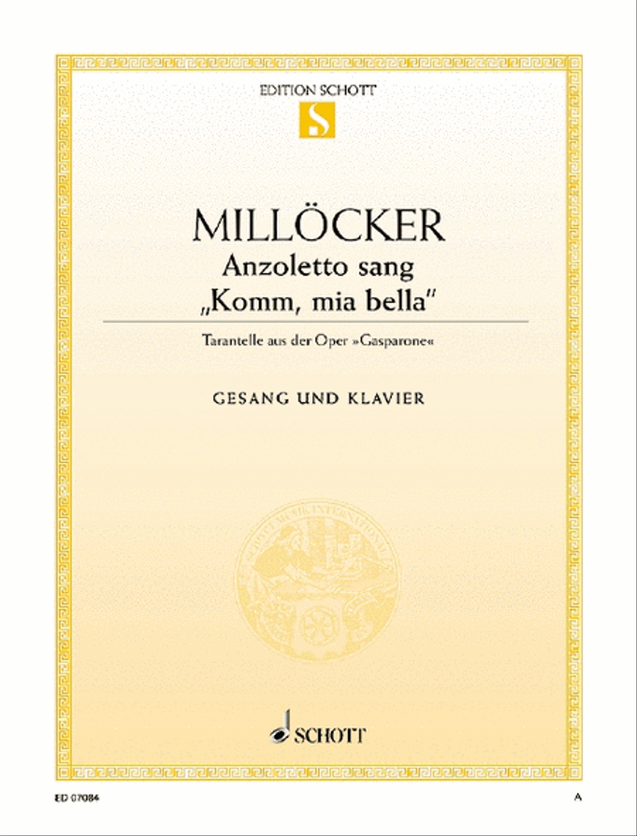 Book cover for Anzoletto und Estrella ("Anzoletto sang")