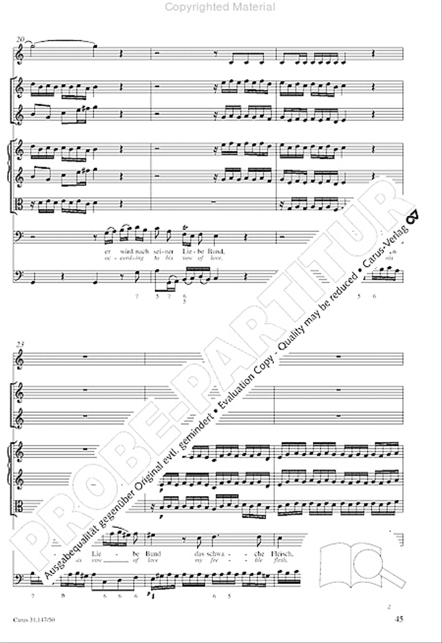 Heart and mouth and thought and action (Herz und Mund und Tat und Leben) (Herz und Mund und Tat und Leben) 4-Part scores gallery preview page 47