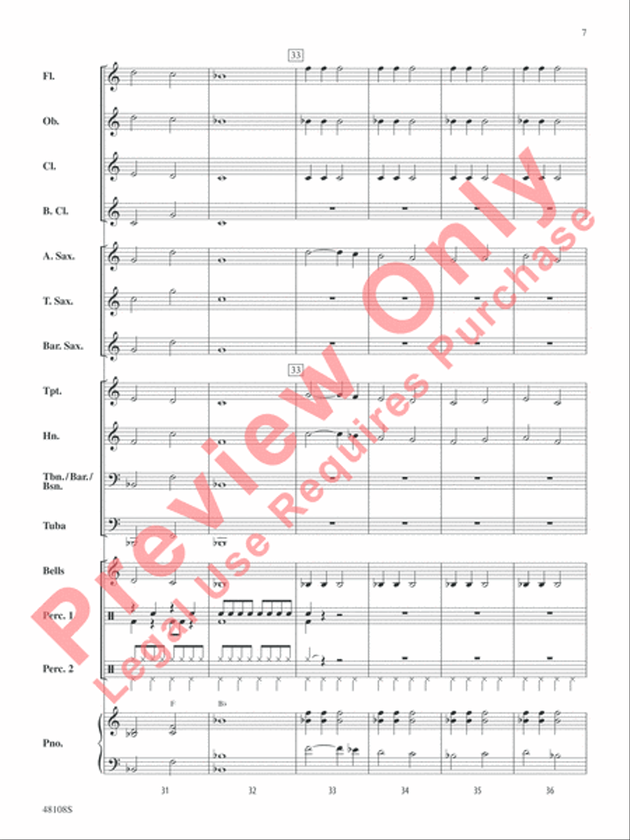 Holiday Rock Concert Band scores gallery preview page 8