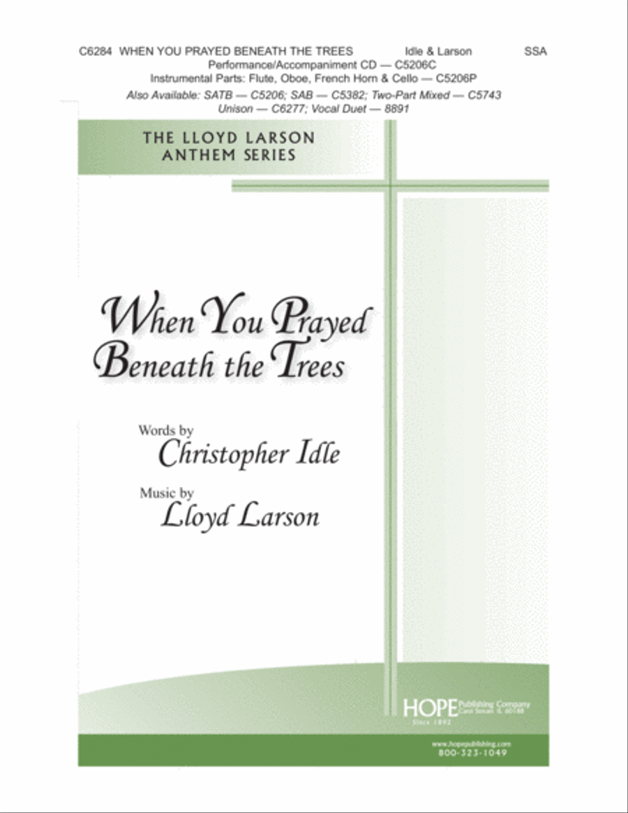 When You Prayed Beneath the Trees SSA scores gallery preview page 1