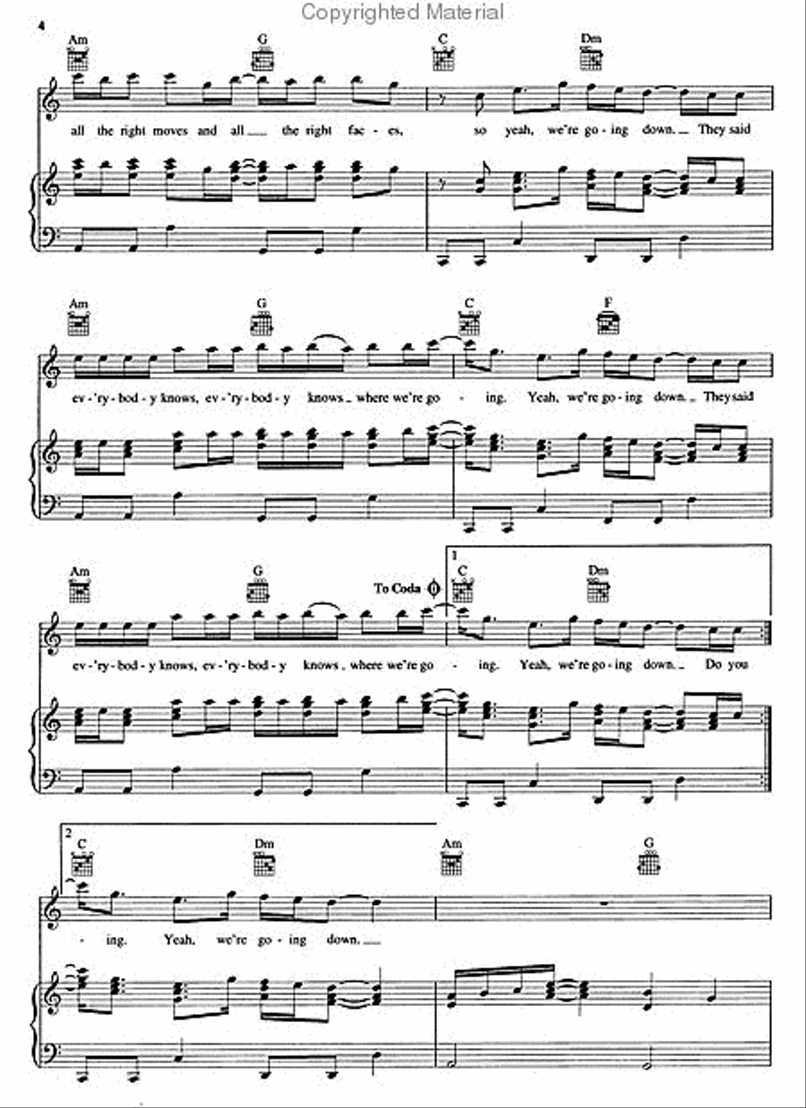 All the Right Moves Piano, Vocal, Guitar scores gallery preview page 3