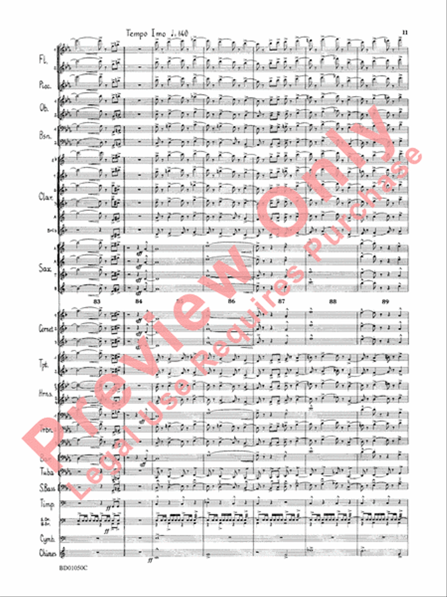 Trittico Concert Band scores gallery preview page 14