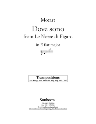 Mozart: Dove sono (transposed to E flat Major)