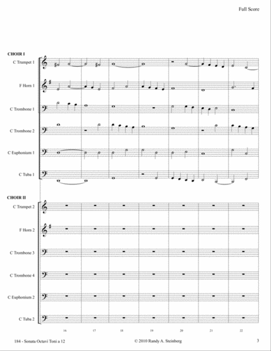 Sonata Octavi Toni a 12 - No. 184 Brass Ensemble scores gallery preview page 6