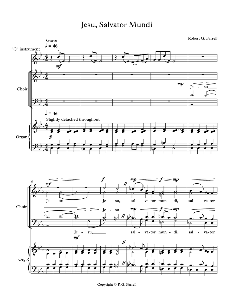 Jesu Salvator Mundi 4-Part scores gallery preview page 1