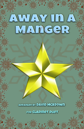 Book cover for Away in a Manger, Jazz Style, for Clarinet Duet