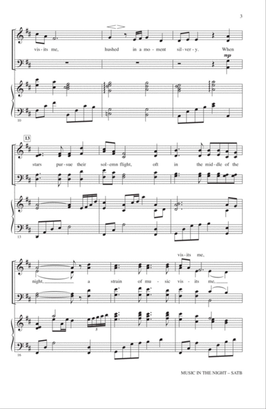 Music In The Night Music In The Night 4-Part scores gallery preview page 2