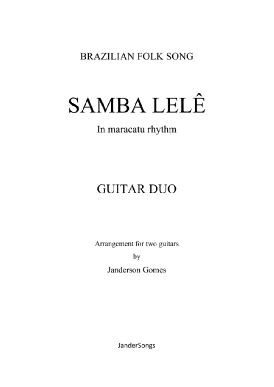 SAMBA LELÊ - Maracatu for Two Guitars Guitar scores gallery preview page 2