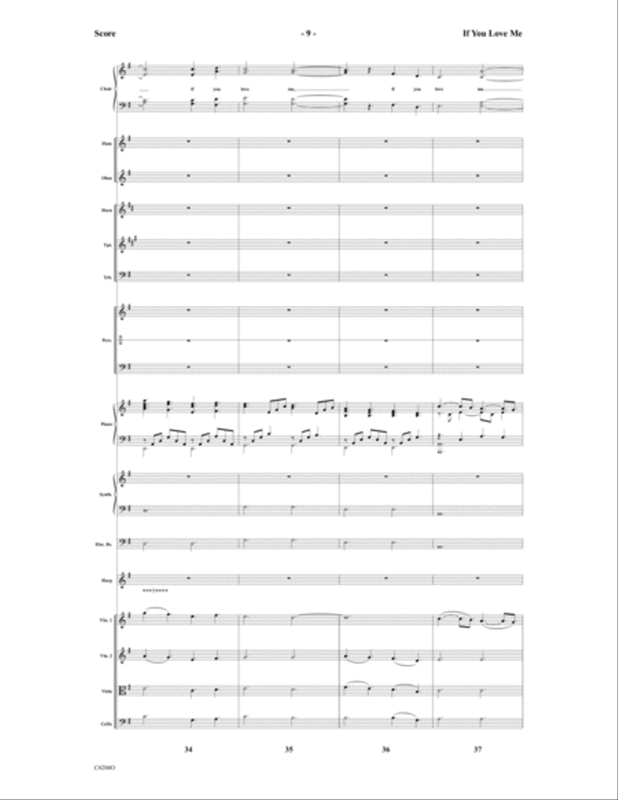 If You Love Me Choir scores gallery preview page 10