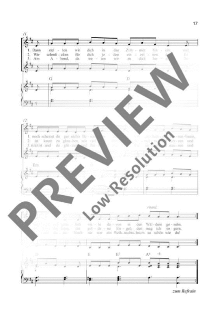 Hallo, kleiner Tannenbaum Children's Choir scores gallery preview page 3
