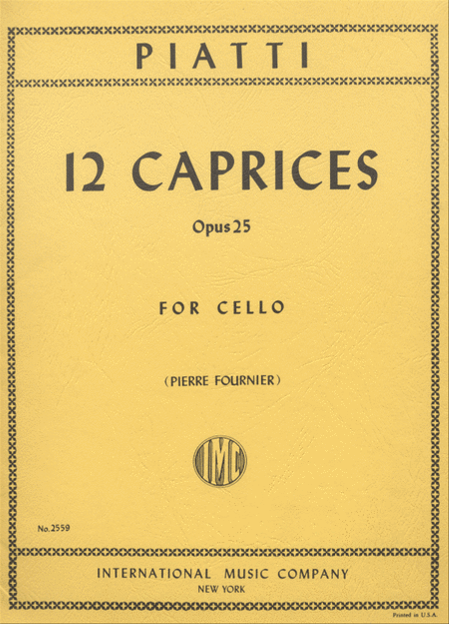 12 Caprices, Op. 25 12 Caprices, Op. 25 Cello Solo scores gallery preview page 1
