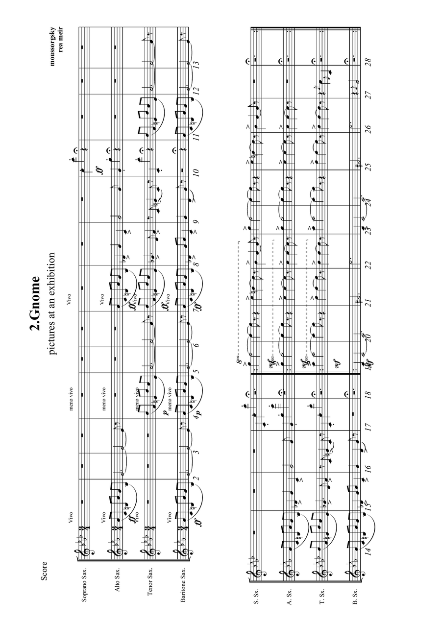 Pictures At An Exhibition Woodwind Quartet scores gallery preview page 3