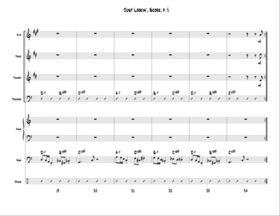 Just Lookin' Just Lookin' Jazz Ensemble scores gallery preview page 5
