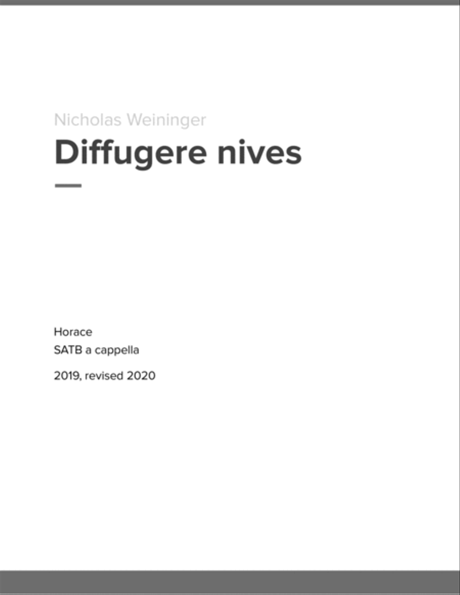 Diffugere nives 4-Part scores gallery preview page 1