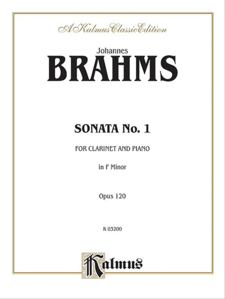 Sonata No. 1 in F Minor, Op. 120