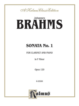 Book cover for Sonata No. 1 in F Minor, Op. 120