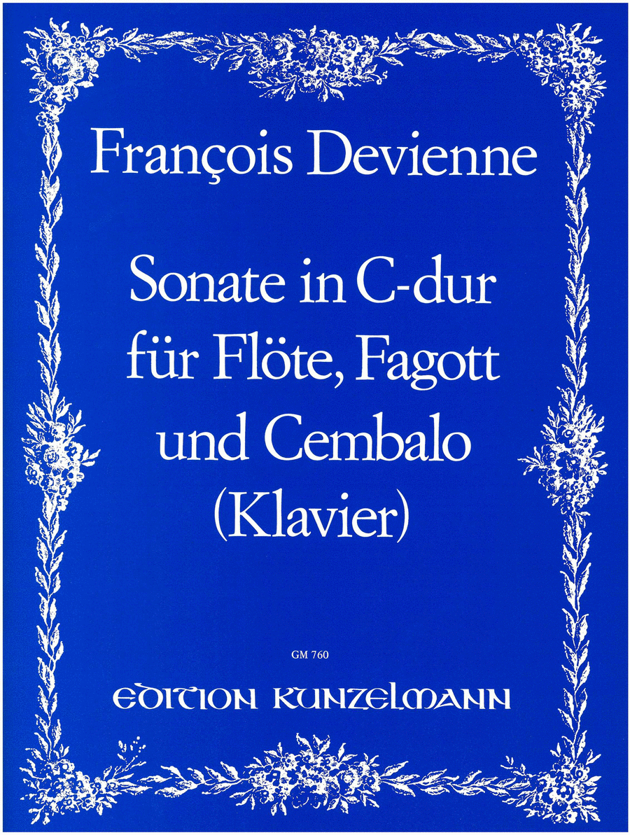 Sonata for flute, bassoon and harpsichord (or piano) Bassoon scores gallery preview page 1