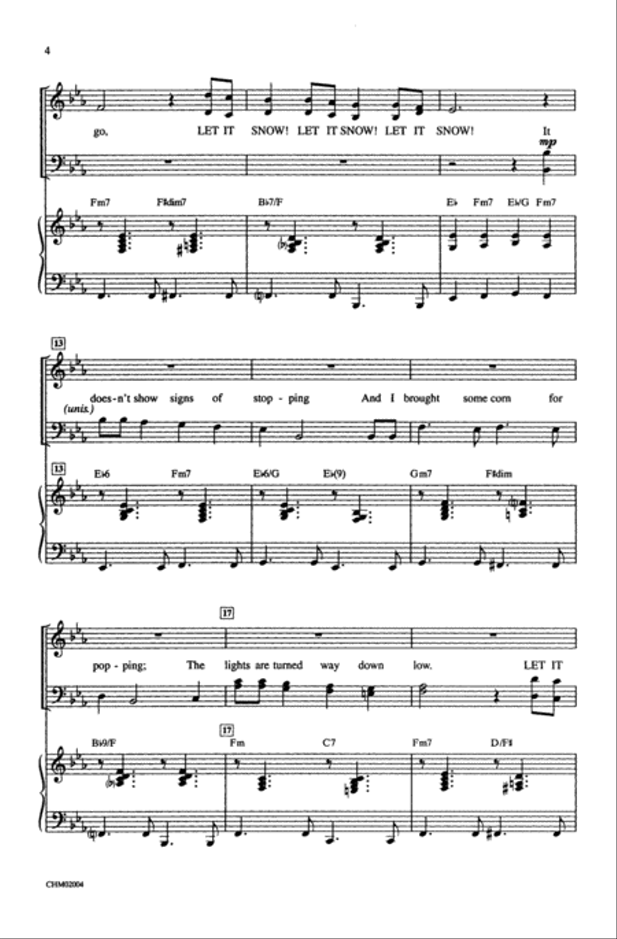 Let It Snow Let It Snow Let It Snow - SATB 4-Part scores gallery preview page 3