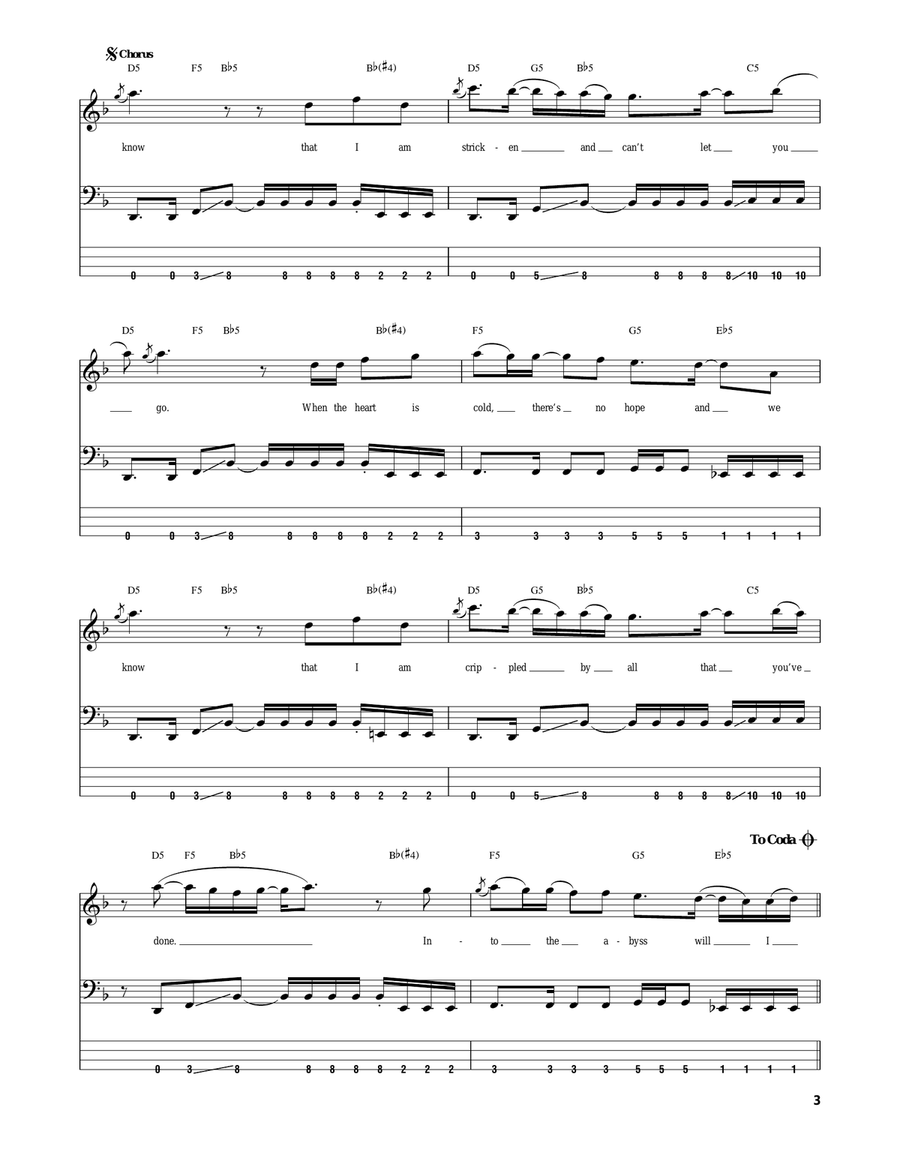 Stricken Acoustic Guitar scores gallery preview page 3