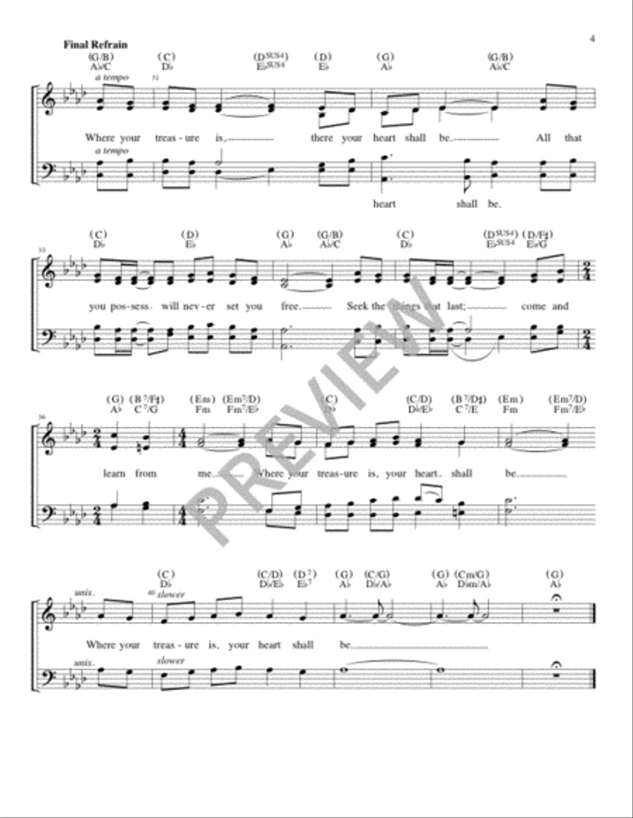 Where Your Treasure Is - Guitar edition Guitar scores gallery preview page 5