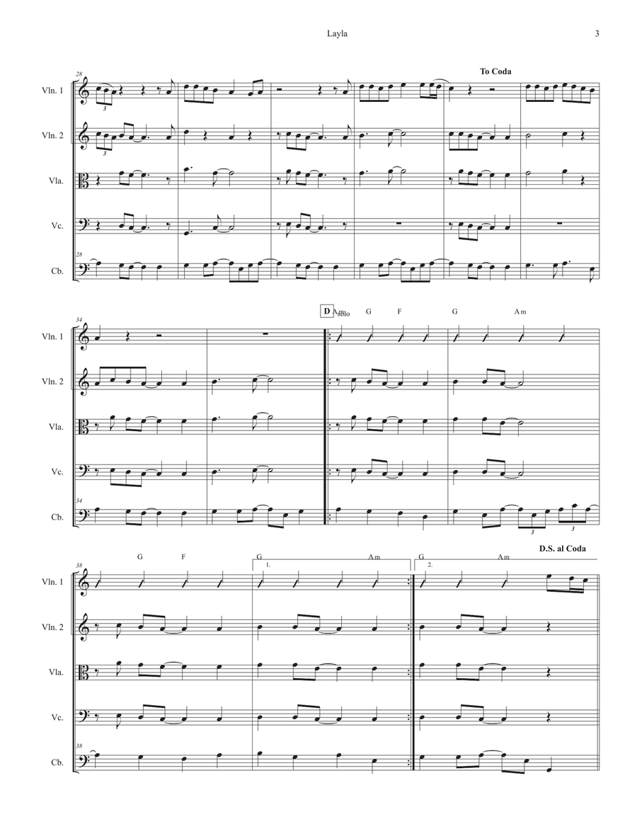 Layla String Orchestra scores gallery preview page 3