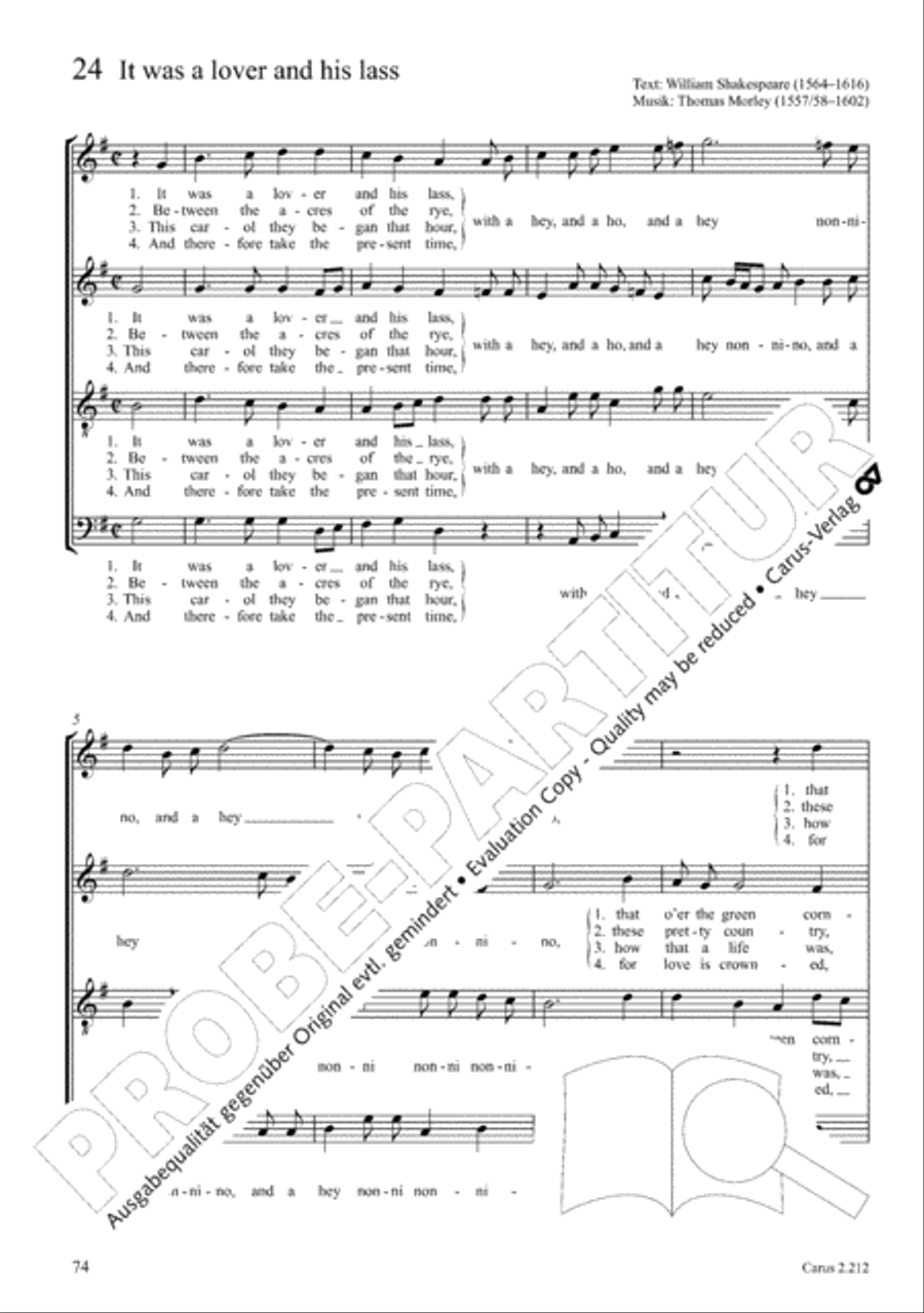 Love songs. Choral collection with CD 4-Part scores gallery preview page 66