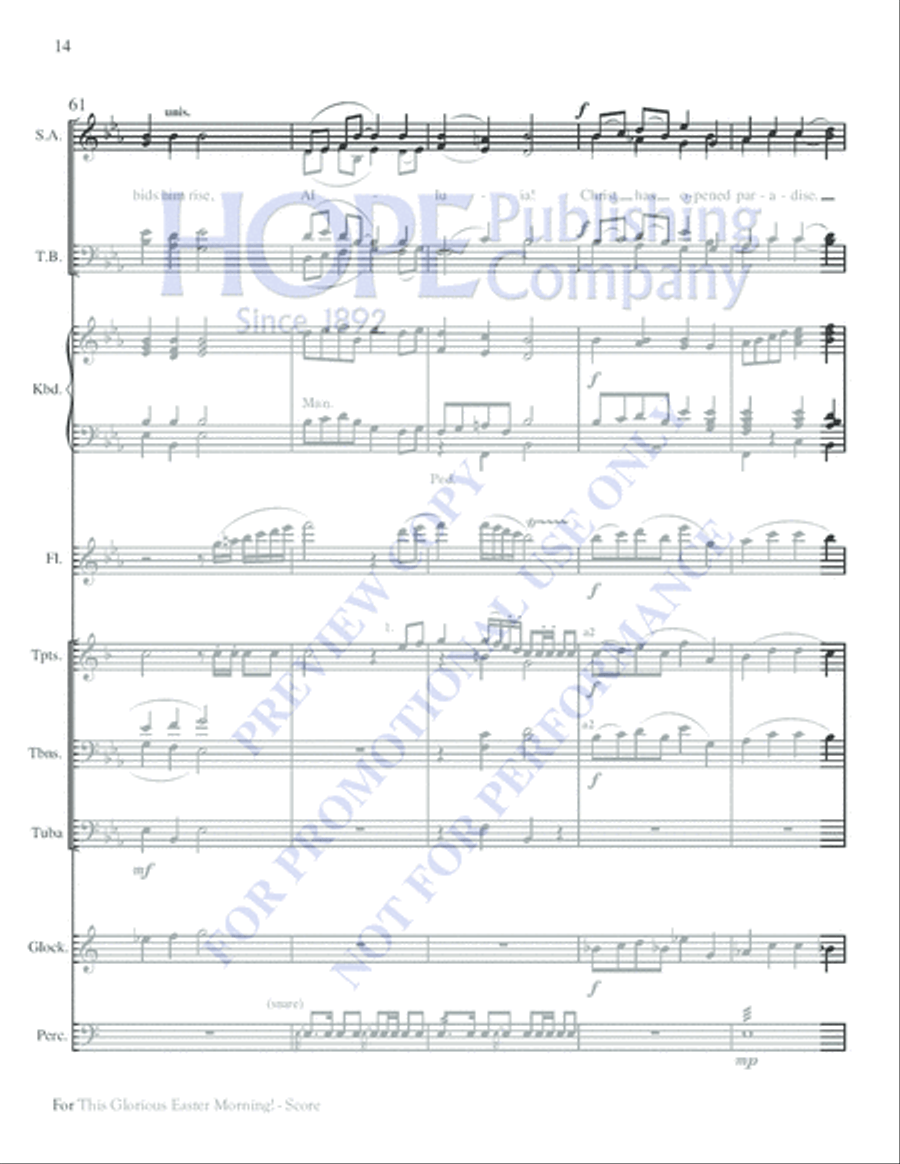For This Glorious Easter Morning Choir scores gallery preview page 14