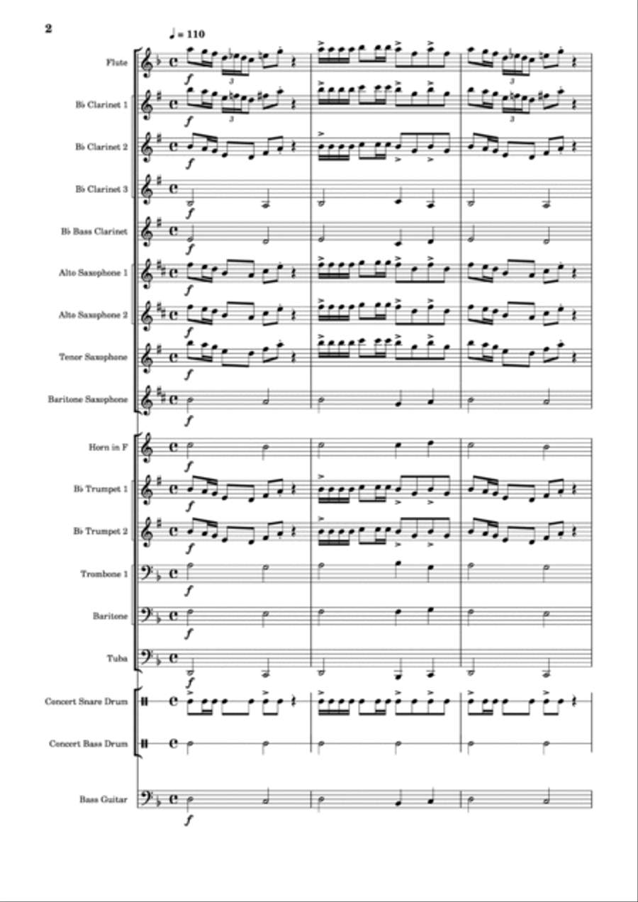 Down Under Concert Band scores gallery preview page 2