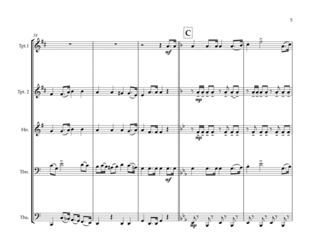 Mexican National Anthem for Brass Quintet (MFAO World National Anthem Series) image number null