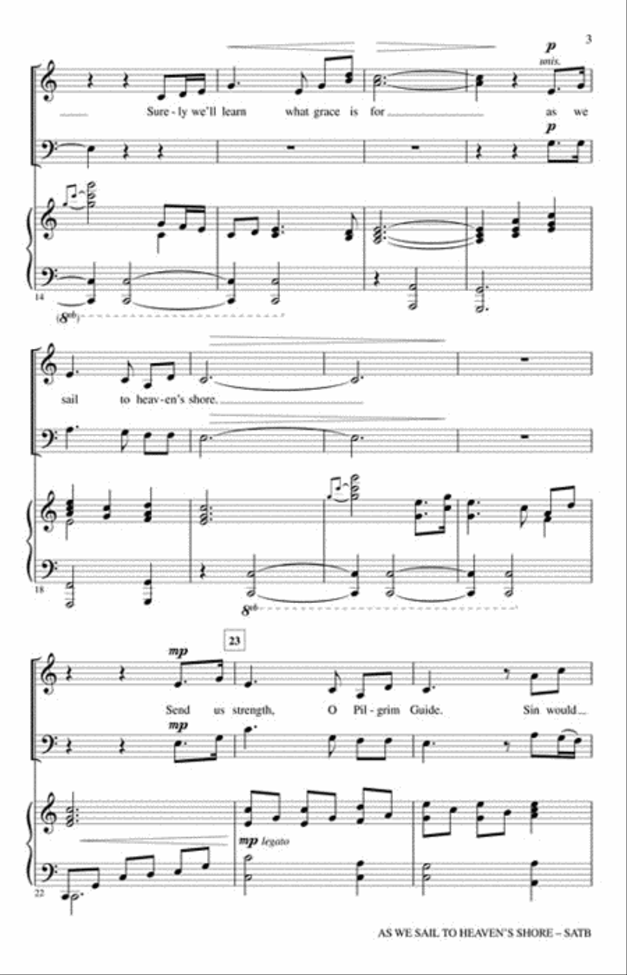 As We Sail to Heaven's Shore 4-Part scores gallery preview page 3