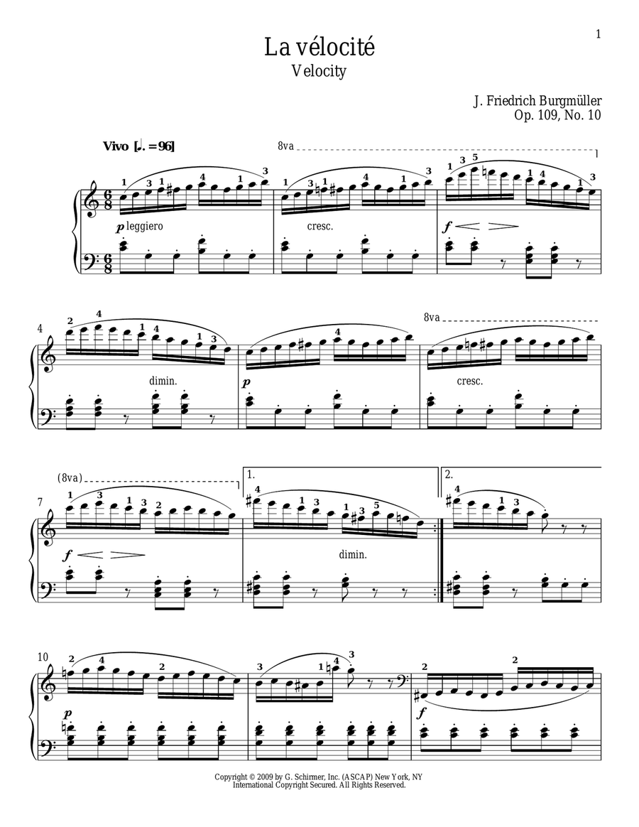 Velocity Piano Solo scores gallery preview page 1
