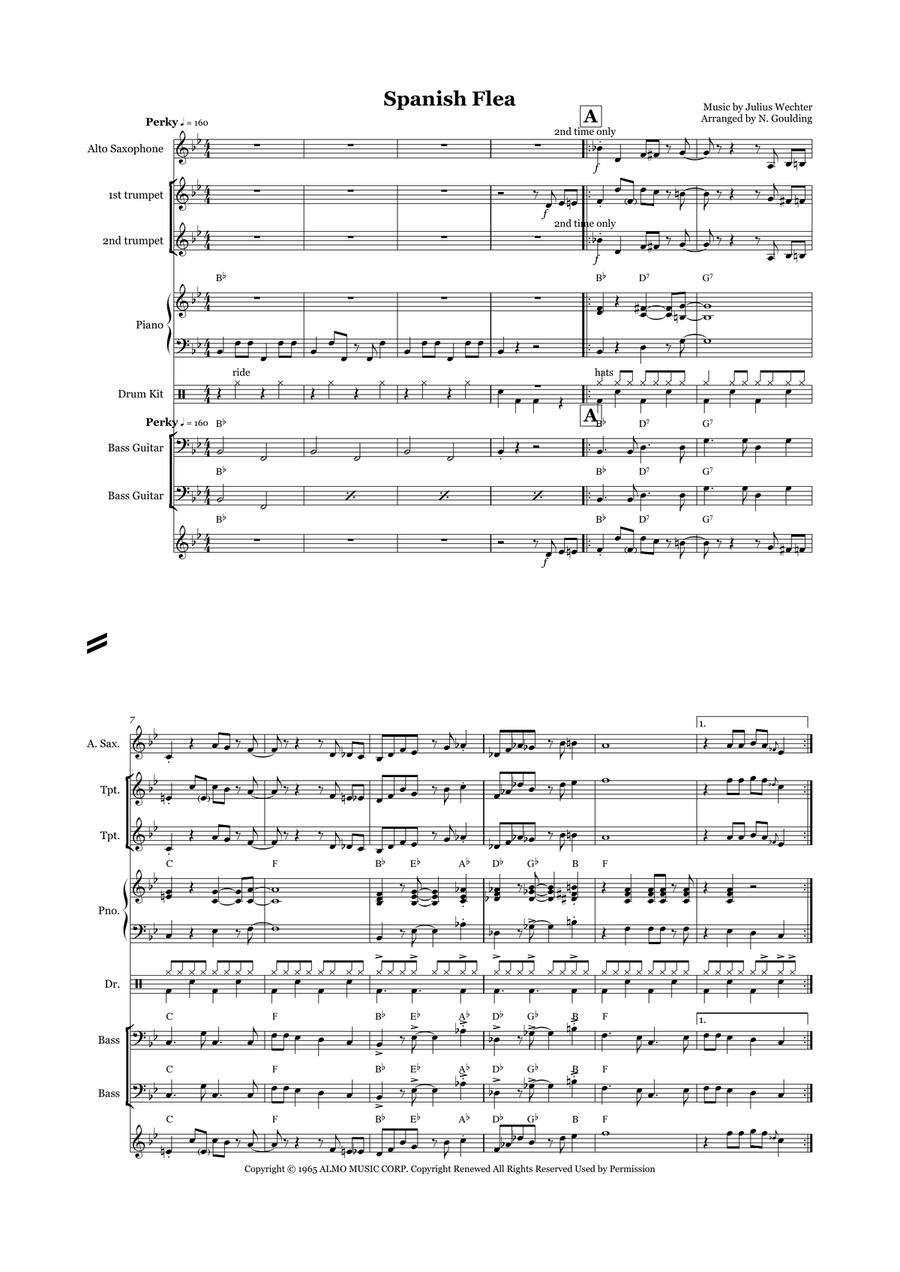 Spanish Flea Small Ensemble scores gallery preview page 1