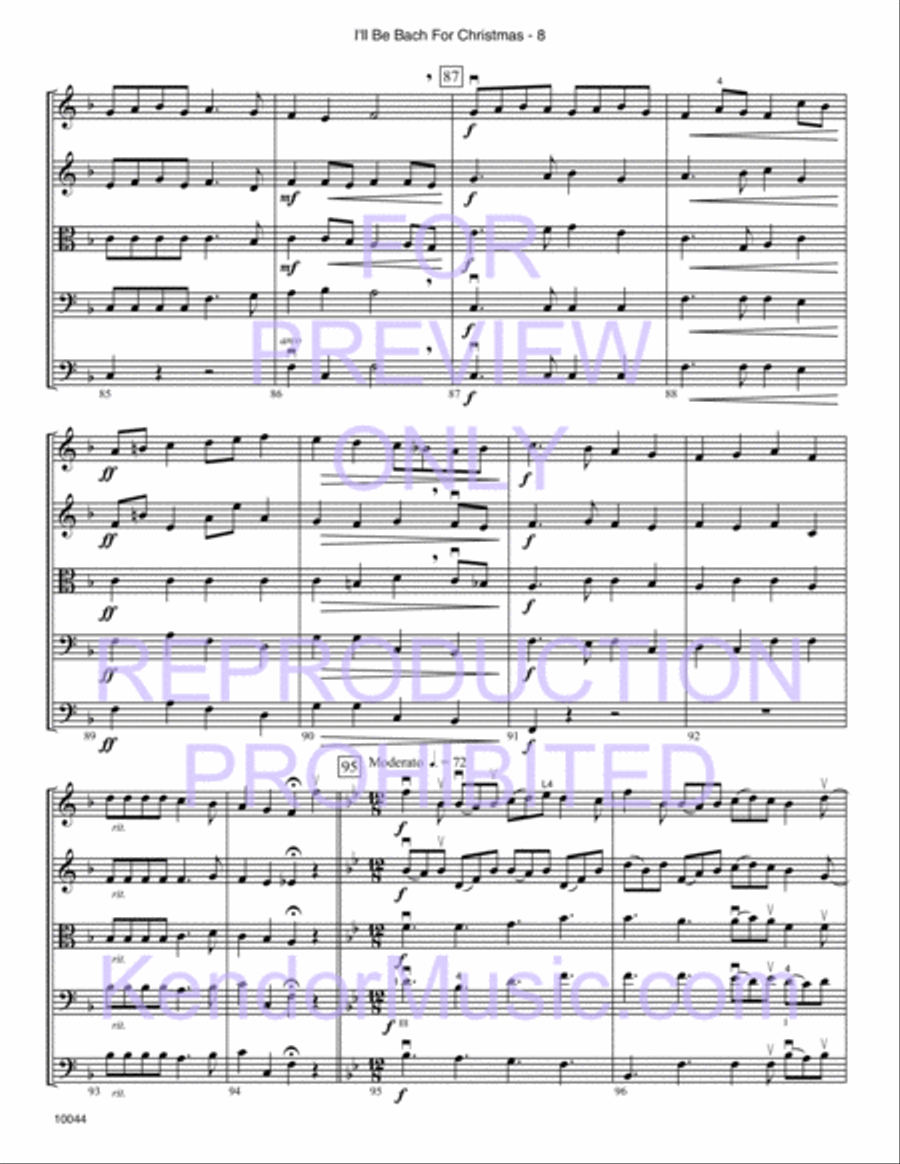 I'll Be Bach For Christmas (Full Score) String Orchestra scores gallery preview page 9