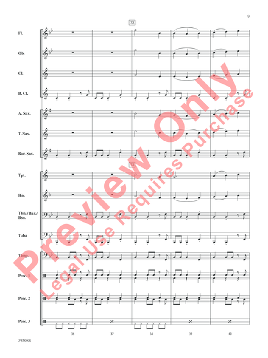 Bring Your Drums, Jeanette, Isabella Concert Band scores gallery preview page 10
